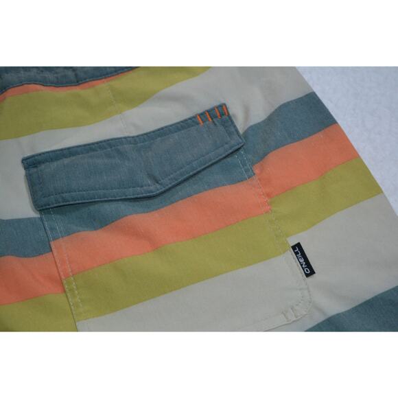O'Neill Board Shorts Cruzers Mens Size 38 Swimming Surfing Beach Striped Pockets - Picture 7 of 8